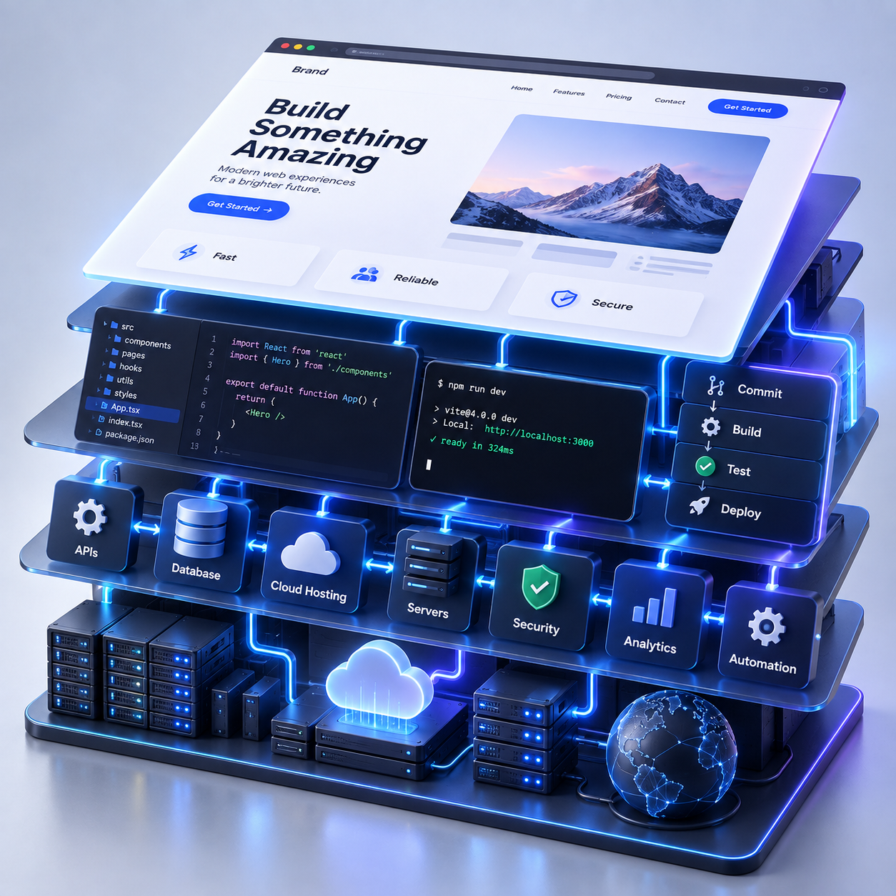 Full stack technology graphic placeholder